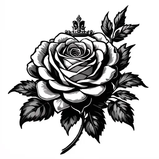 Tudor Rose With Crown