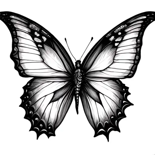 Half Butterfly And Half Maple Leaf