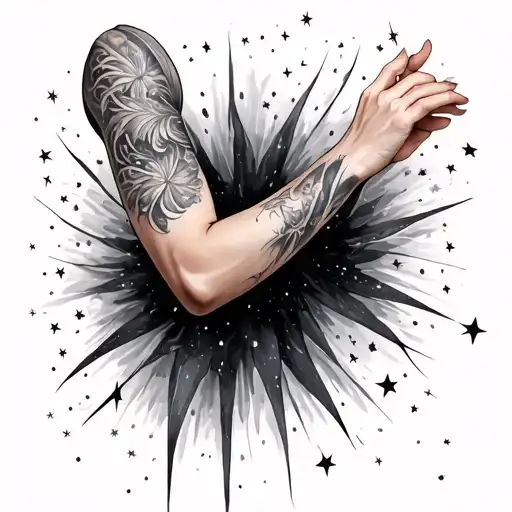 Stars And Sparkles Scattered All Over The Arm