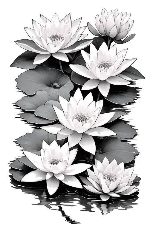 Water Lilies And Narissus