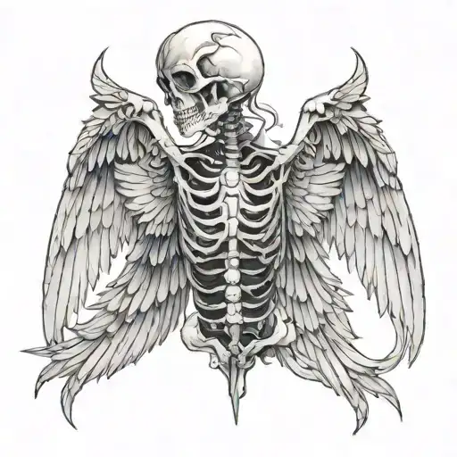 Wings Made To Look A Bit Like A Skeleton