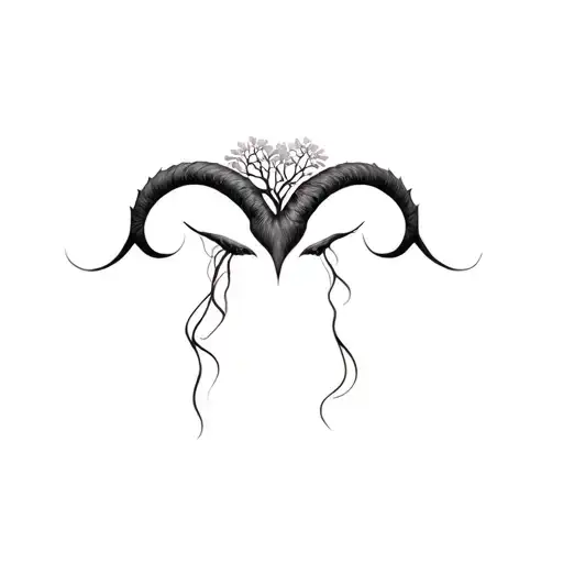 Aries And Virgin And Tree Of Life