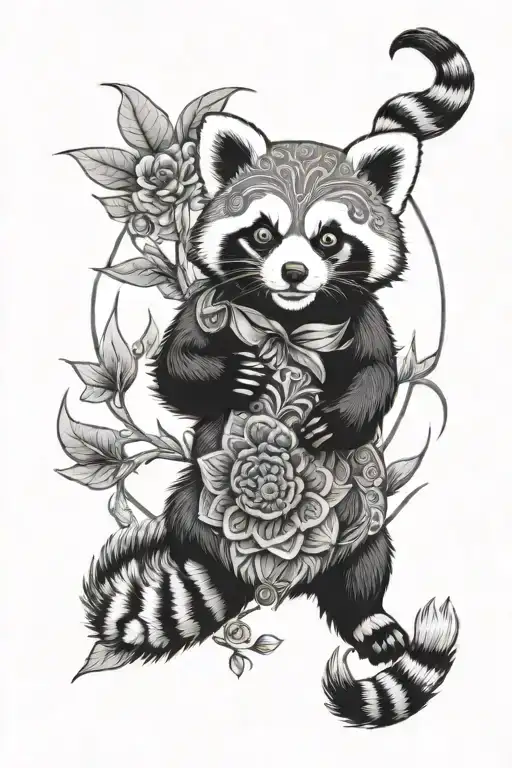 Mandala With A Red Panda