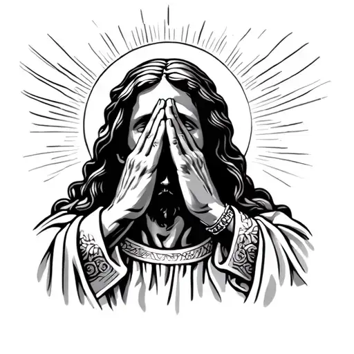 Jesus Praying Hands