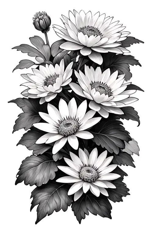 Chrysanthemum And Water Lily And Daisy Flower