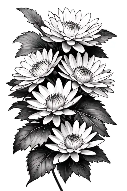 Chrysanthemum And Water Lily And Daisy Flower