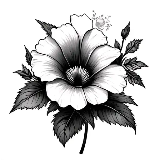 Morning Glory And Aster