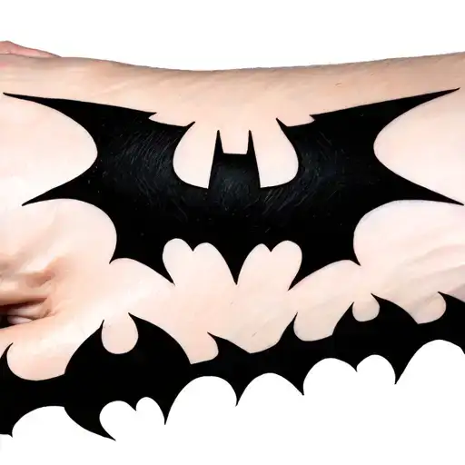 Multiple Small Batman Symbols Around The Arm