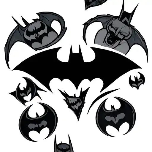 Multiple Small Batman Symbols Around The Arm