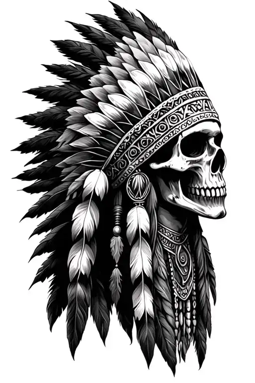 Skull Indian Headdress