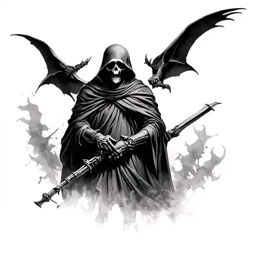 Grim Reaper In War Scene