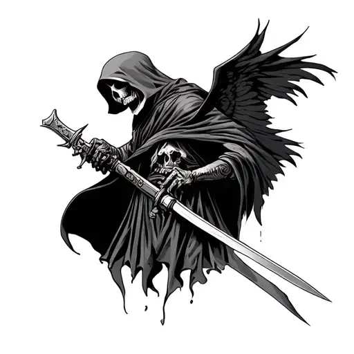 Grim Reaper In War Scene Inspired