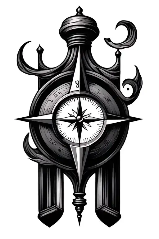 Lettering And Compass