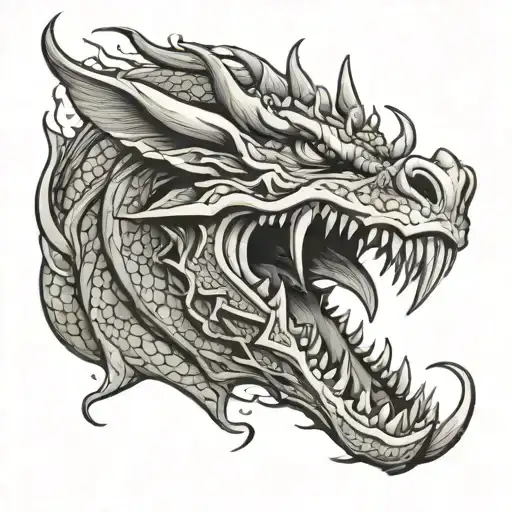 Dragon Yelling And Flying