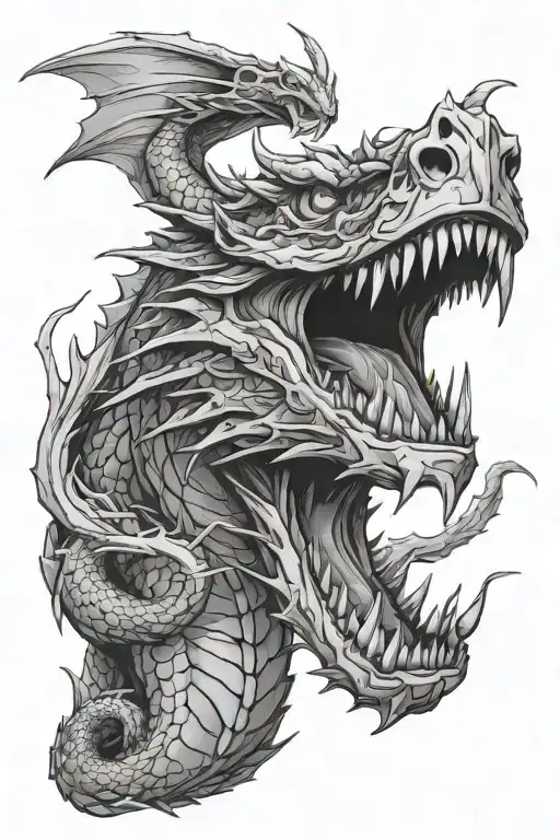 Dragon Yelling And Flying