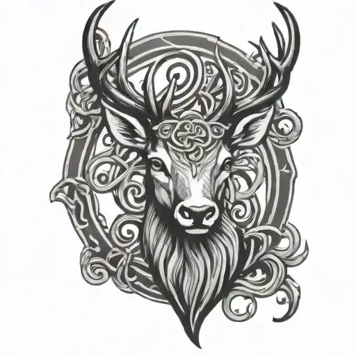 Celtic Stag Head
