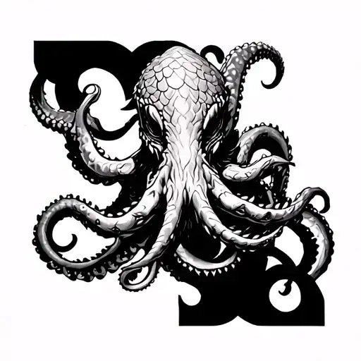 Kraken Suminagachi In Hand