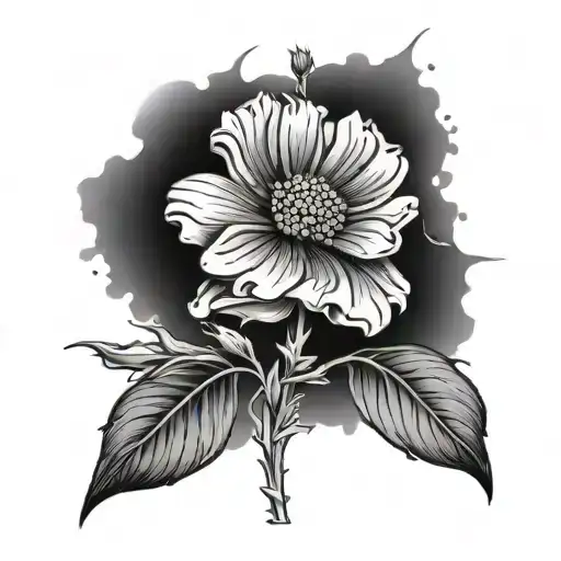 Flower With The Words No Matter What As The Stem