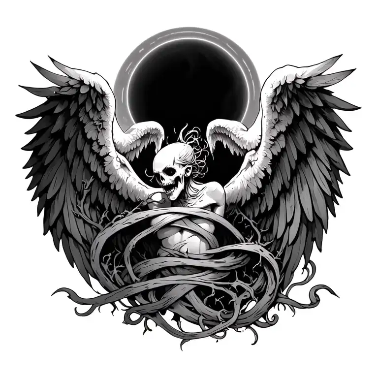 Creepy Vines Wrapped Wings