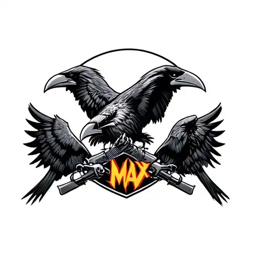 Mad Max War Boys Symbol With Odens Ravens