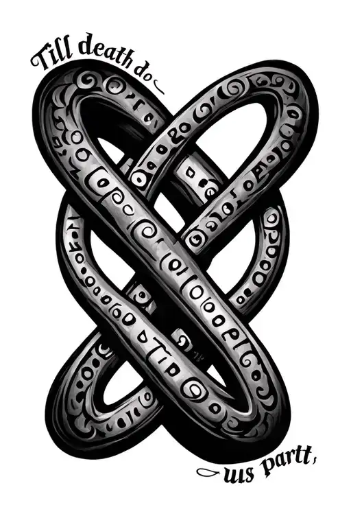 Infinity Sign With Til Death Do Us Part In Morse Code