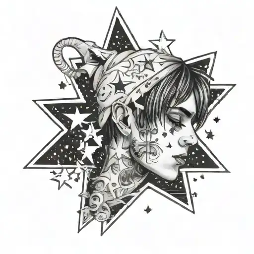 Lil Peep Star Shopping Inspired Tattoo Without His Face