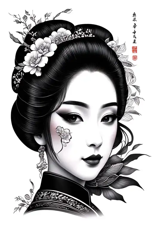 Hanya Geisha Half Face