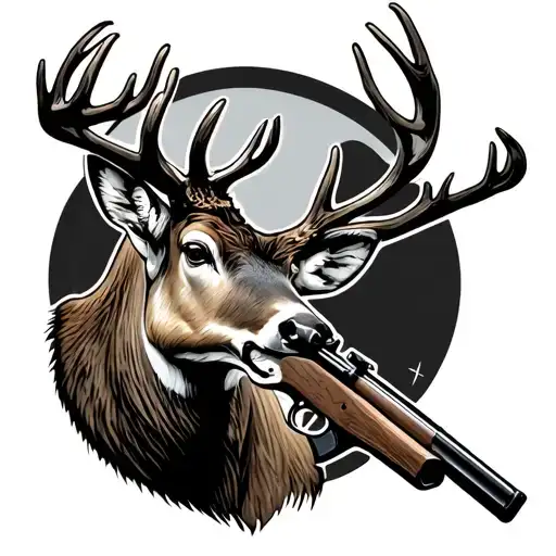 Deer And Rifle