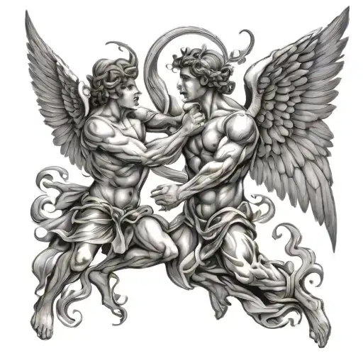 Angels Fighting Demons