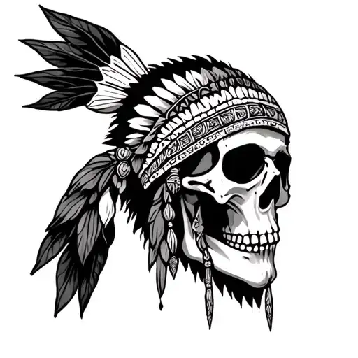 Cross And Skelton Indian