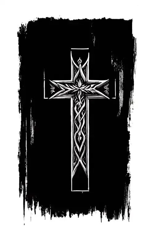 Cross Forearm Tattoo For Men