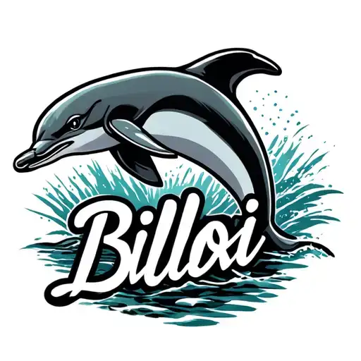 Dolphin Leaping With The Word Biloxi As Part Of The Dolphin