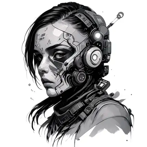 Cyberpunk Inspired Tattoo Featuring