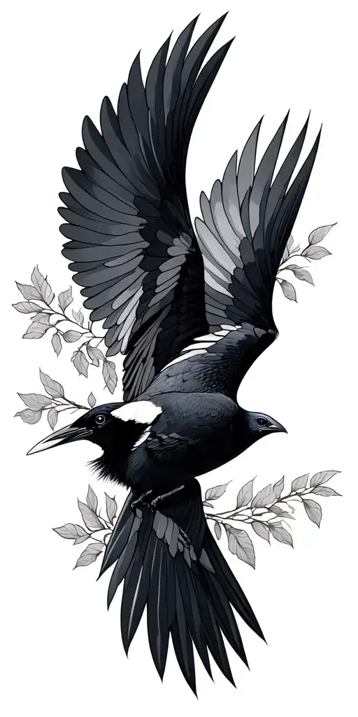 Magpie Swooping Magpie