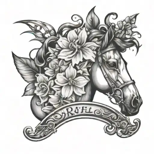Snaffle Bit And Flowers
