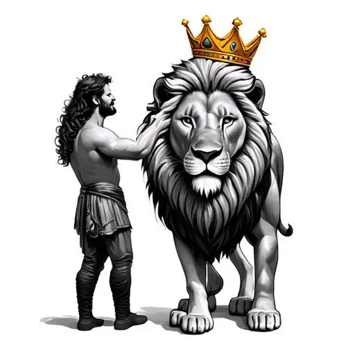 Son With Crown Being Passed From Dad Advocates Lion