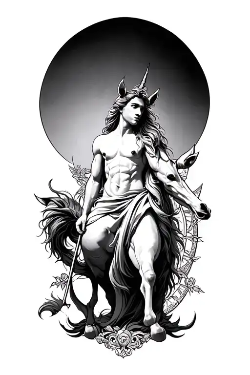 Aquarius Sagittarius Centaur Posing