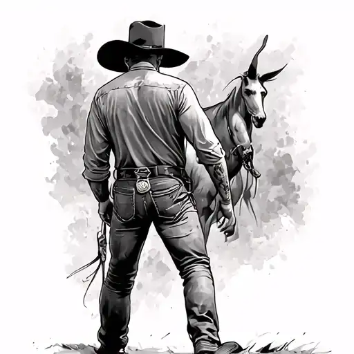 Cowboy Walking Away