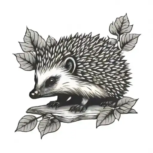 Cute Hedgehog Playing