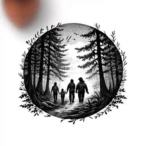 Woodland Scene Inspired Family Of 4