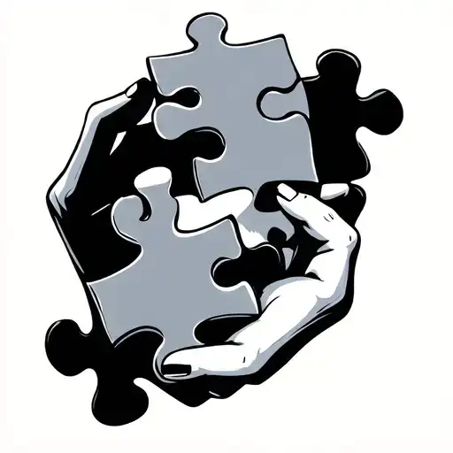 3 Person Holding A Puzzle Pieces