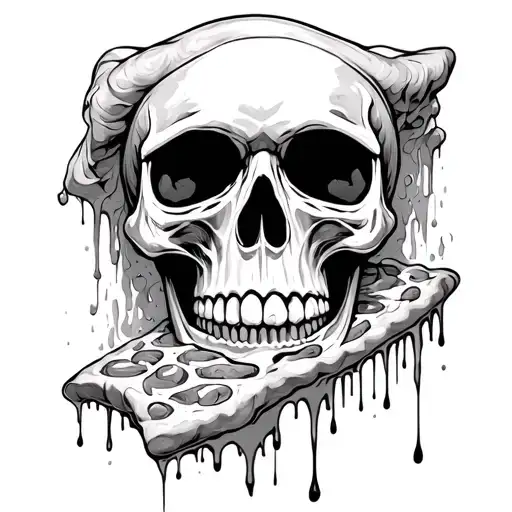 Trippy Pizza Skull Melting