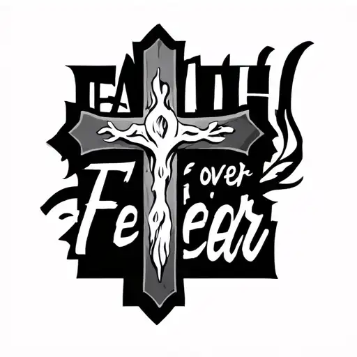 Faith Over Fear With A Cross