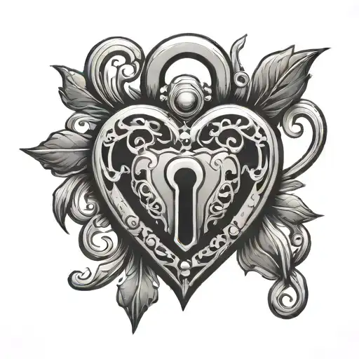 Traditional Style Heart Shaped Lock