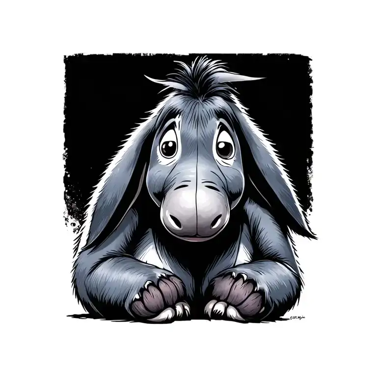 Eeyore Covering Sadness