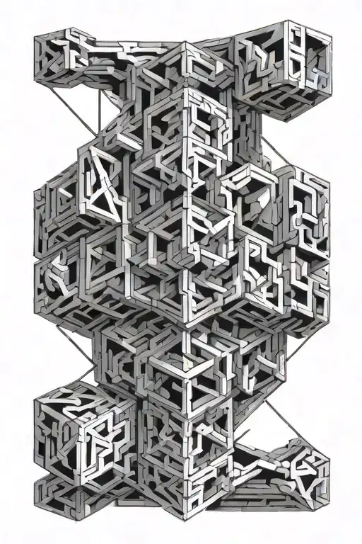 Geometric Pattern With Cube Shaped Cage