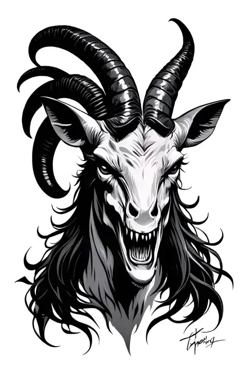 Capricorn Scary Face