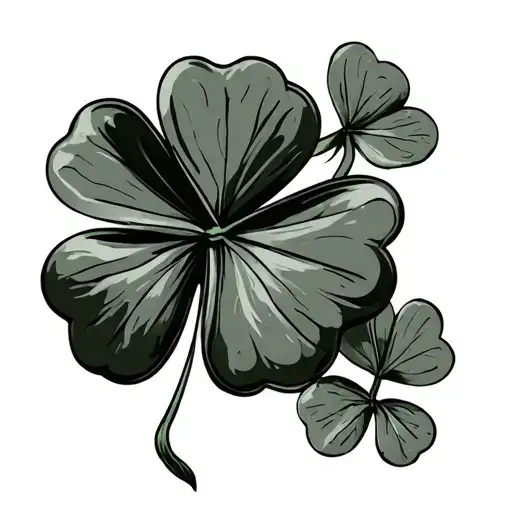 Four Leaf Clover With Number 26 Connected