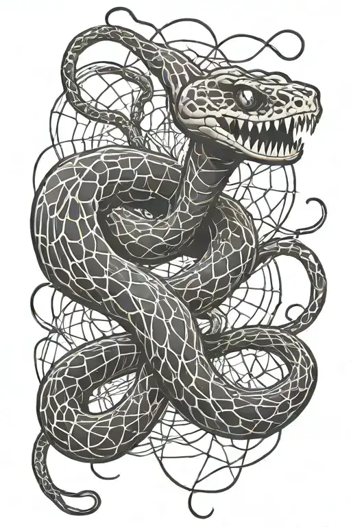 Snake Break Spider Web