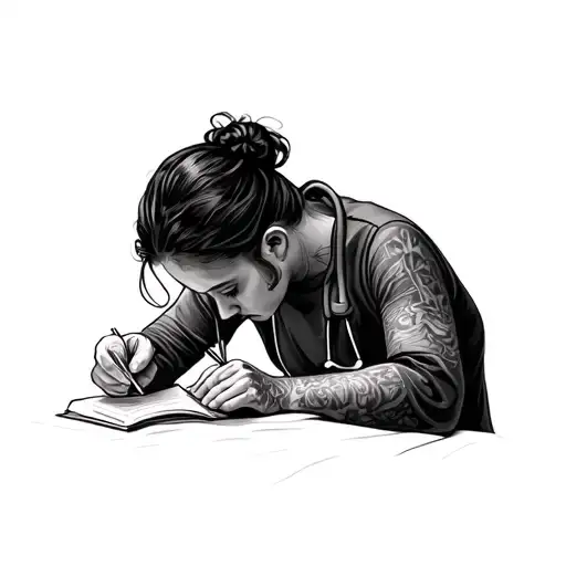 Med Student Studying